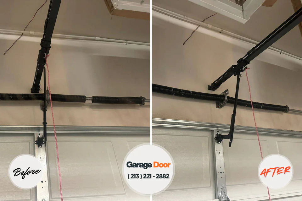 Before and after: garage door repair Republic, PA
